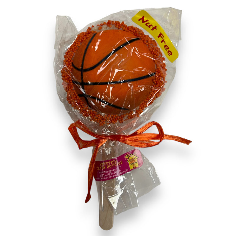 Basketball Frosted Rice Crispy Pop