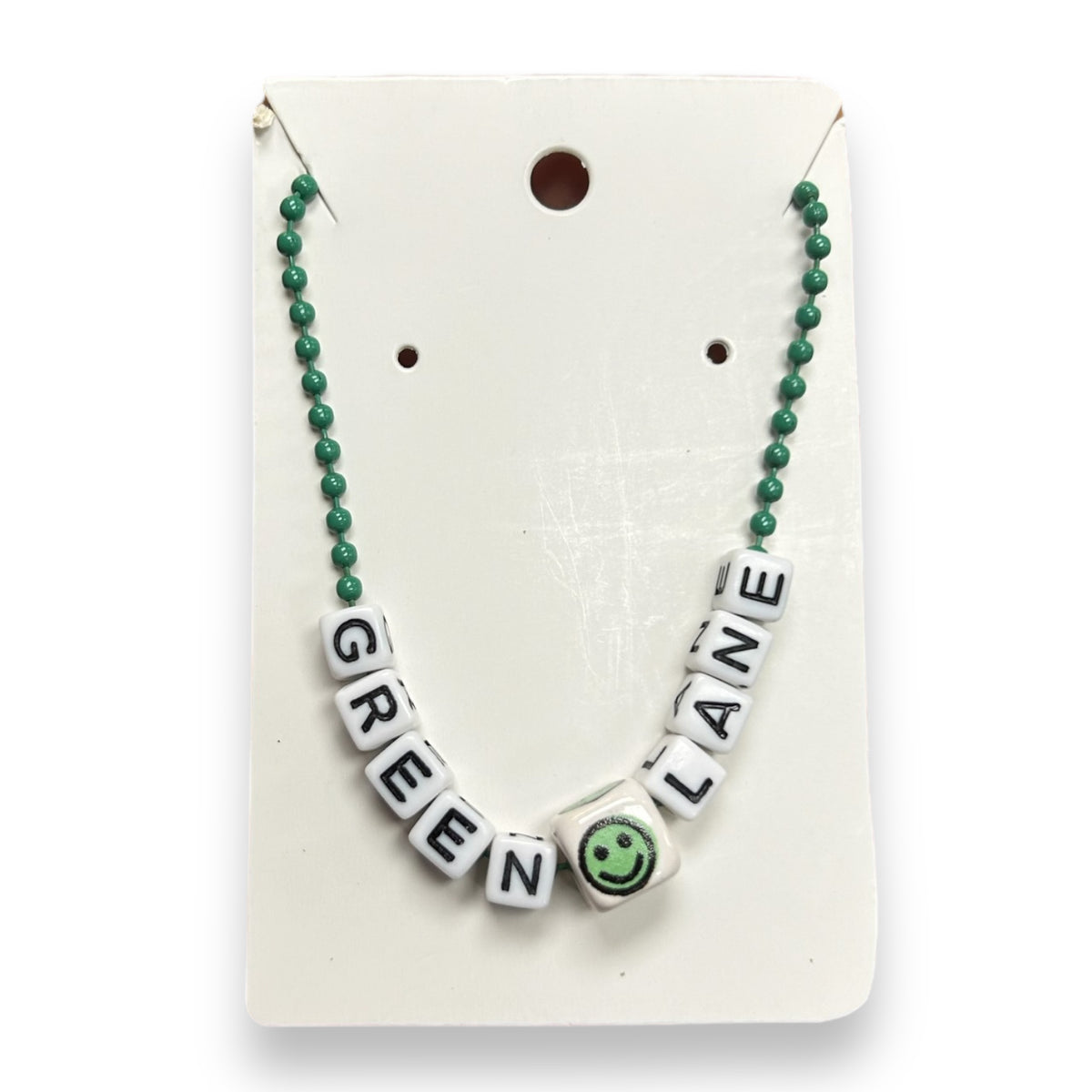 Smiley Camp Color Ball Chain Necklace - Bee Bee Designs