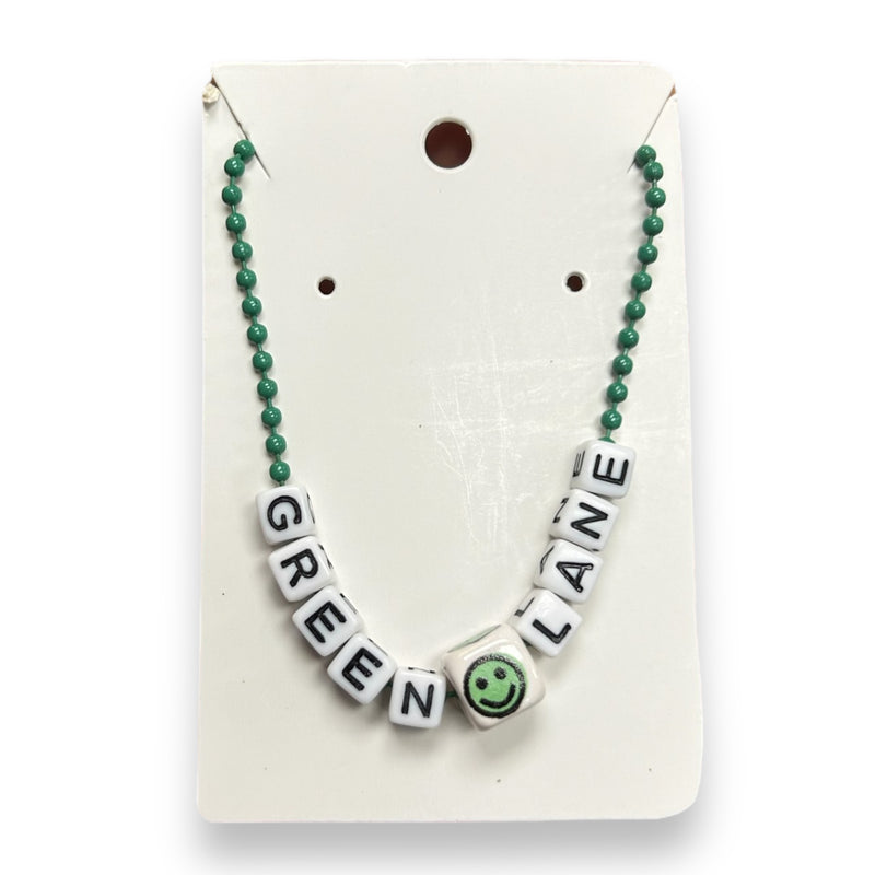 Smiley Camp Color Ball Chain Necklace