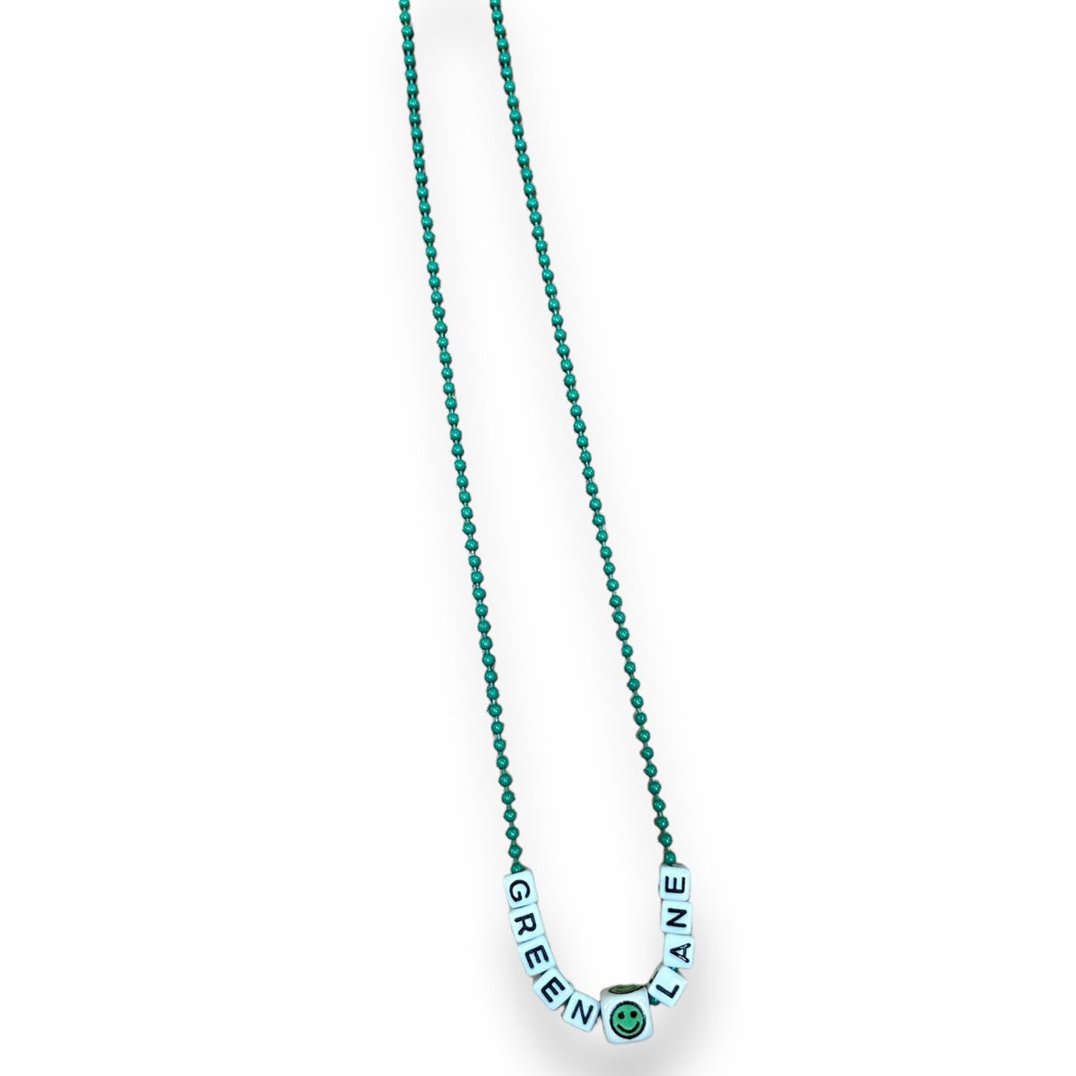 Smiley Camp Color Ball Chain Necklace - Bee Bee Designs