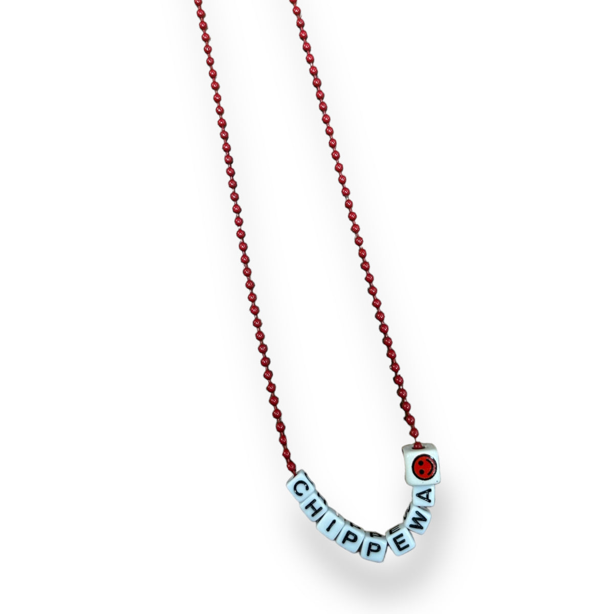Smiley Camp Color Ball Chain Necklace - Bee Bee Designs