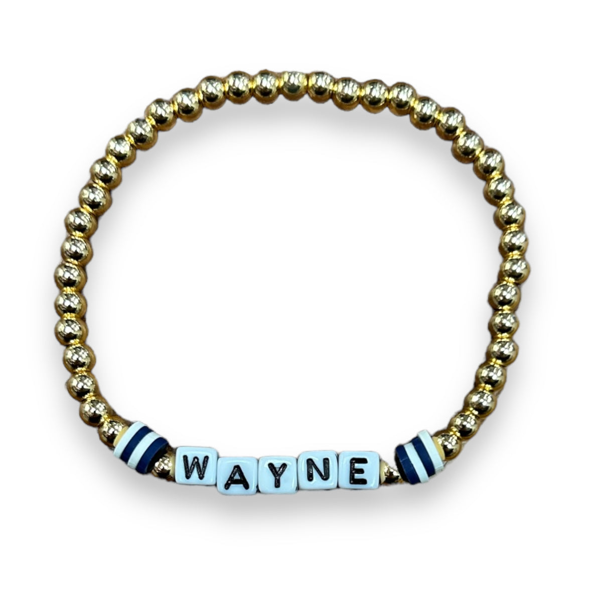 Stripey Bead Camp Gold Bracelet - Bee Bee Designs