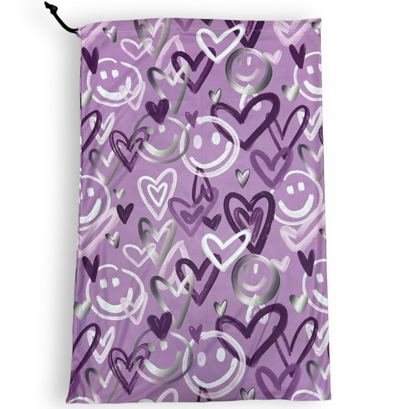 Graffiti Love Smiles Mesh Laundry Bag