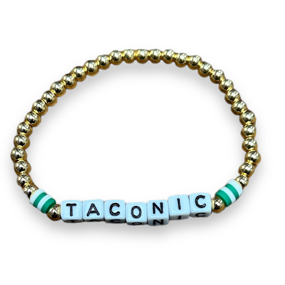 Stripey Bead Camp Gold Bracelet - Bee Bee Designs