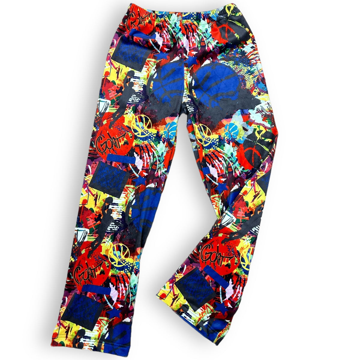 Graffiti basketball fuzzy lounge pants for kids with back pocket – Bee Bee exclusive camp clothing