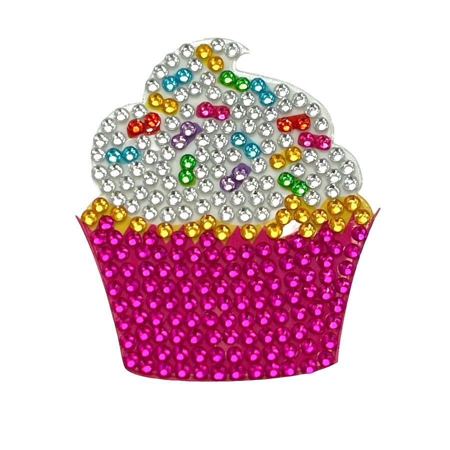 Vanilla Cupcake StickerBean – collectible StickerBean for trading + decorating at sleepaway or overnight camp by Bee Bee Designs