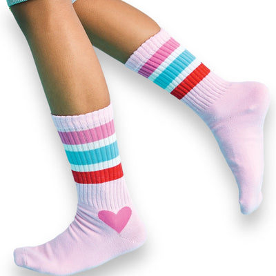 Pink Striped Socks