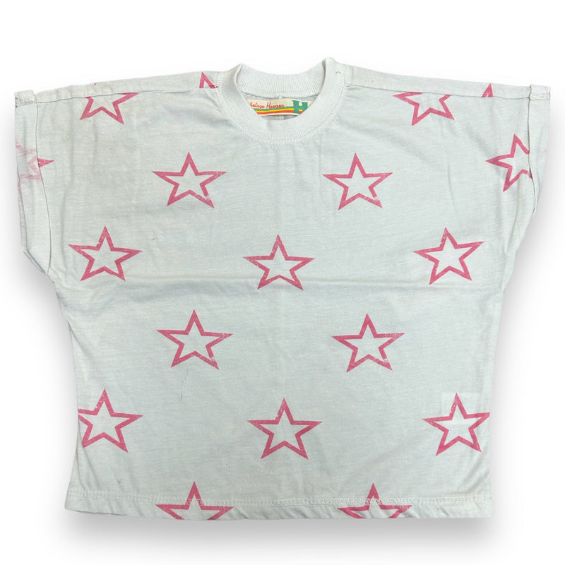 White Tank with All Over Pink Stars