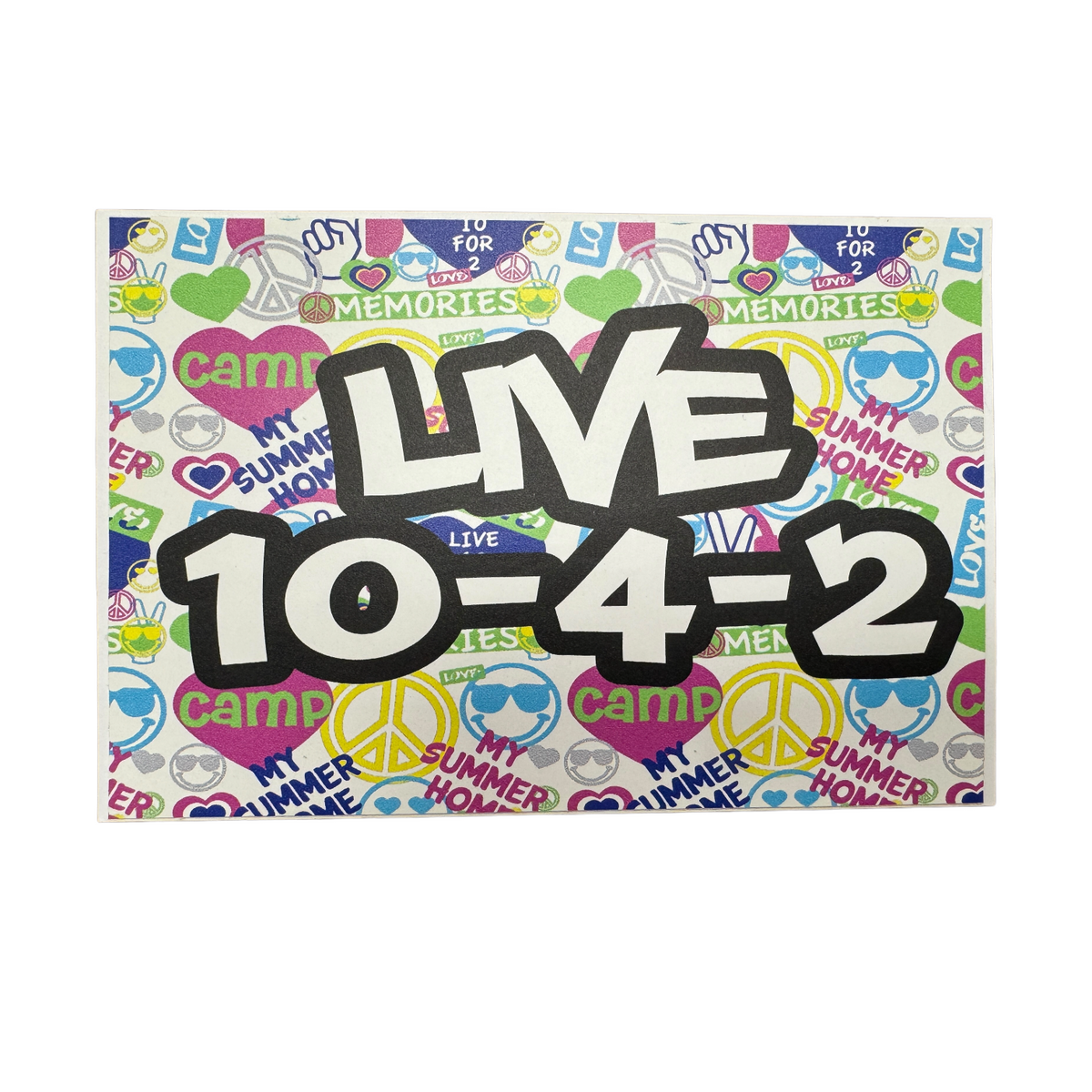 Live 10 for 2 Removable Decal Postcard - Bee Bee Designs
