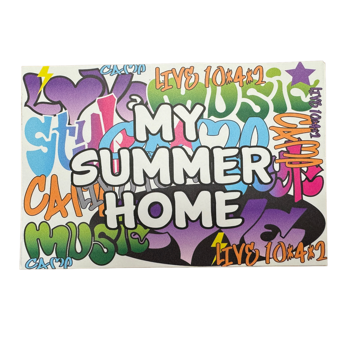 My Summer Home Removable Decal Postcard - Bee Bee Designs