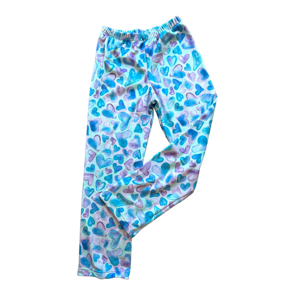 Watercolor Hearts Fuzzy Pants - Bee Bee Designs