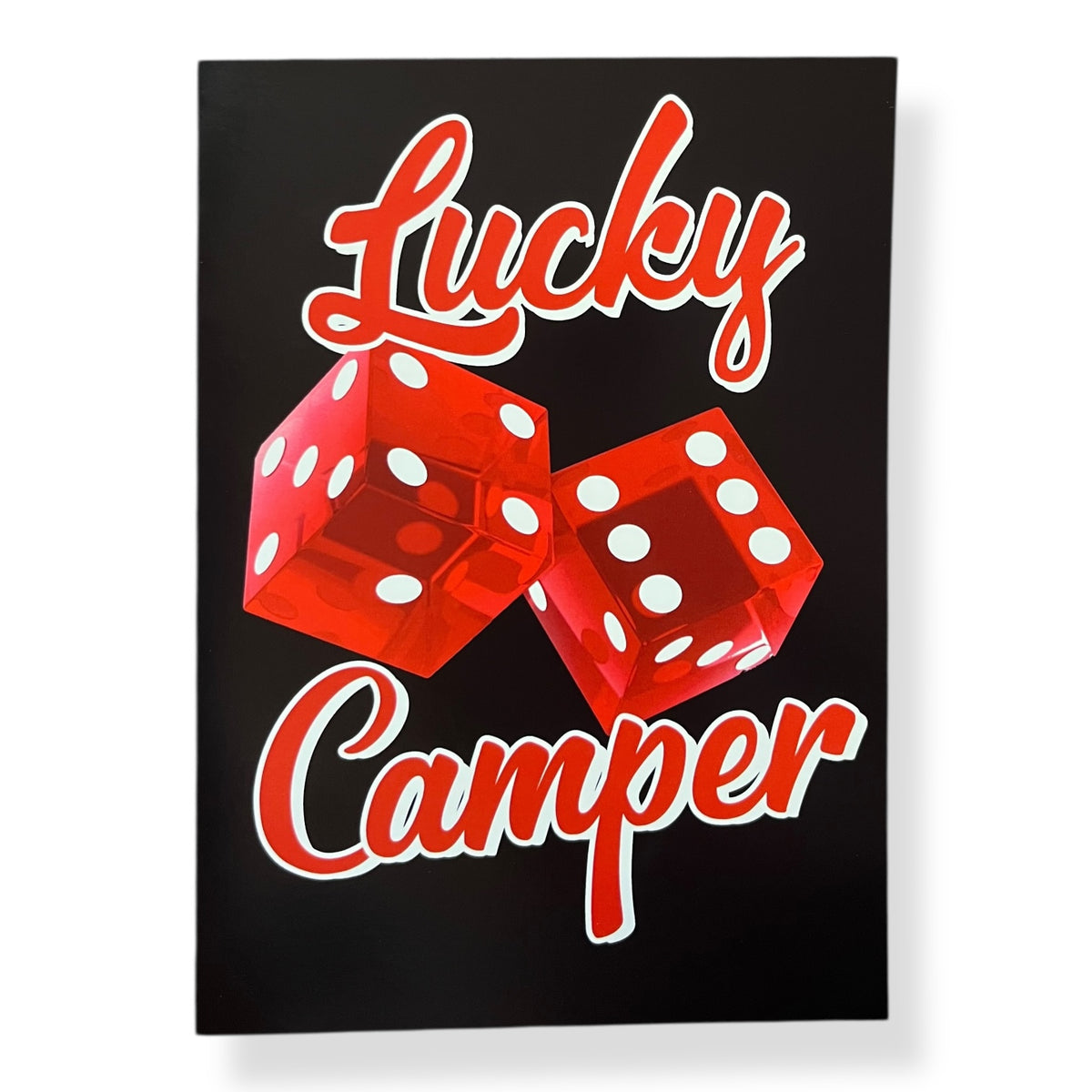 Lucky Camper Dice Card - Bee Bee Designs