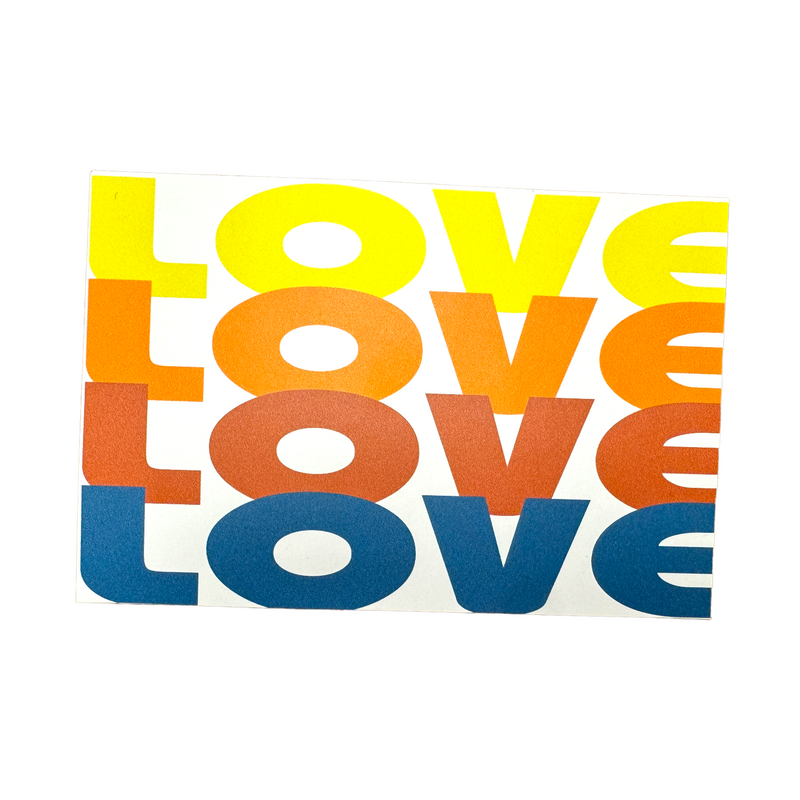 Love Removable Decal Postcard