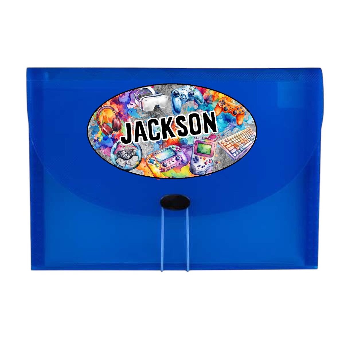 Gamer World 7-Pocket File – 7-pocket camp letter organizer for stationery and stamps by Bee Bee Designs