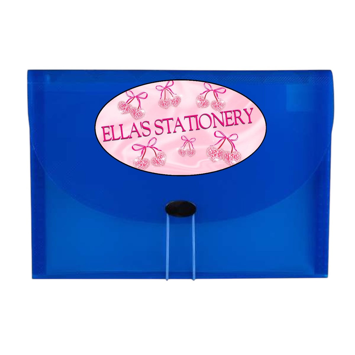 Disco Cherries 7-Pocket File – 7-pocket camp letter organizer for stationery and stamps by Bee Bee Designs