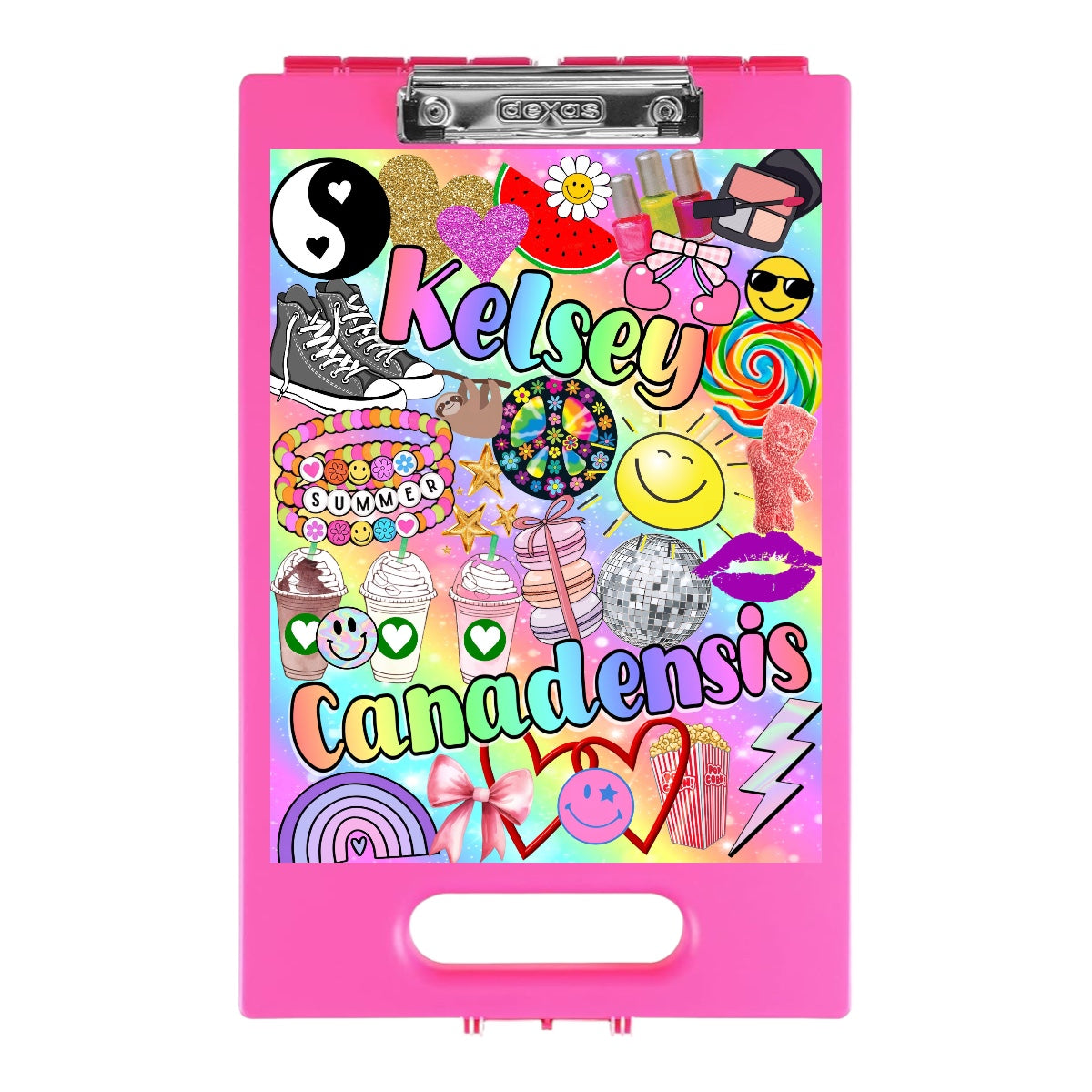 Girl Collage Clipboard – storage clipboard for writing camp letters at sleepaway or overnight camp by Bee Bee Designs