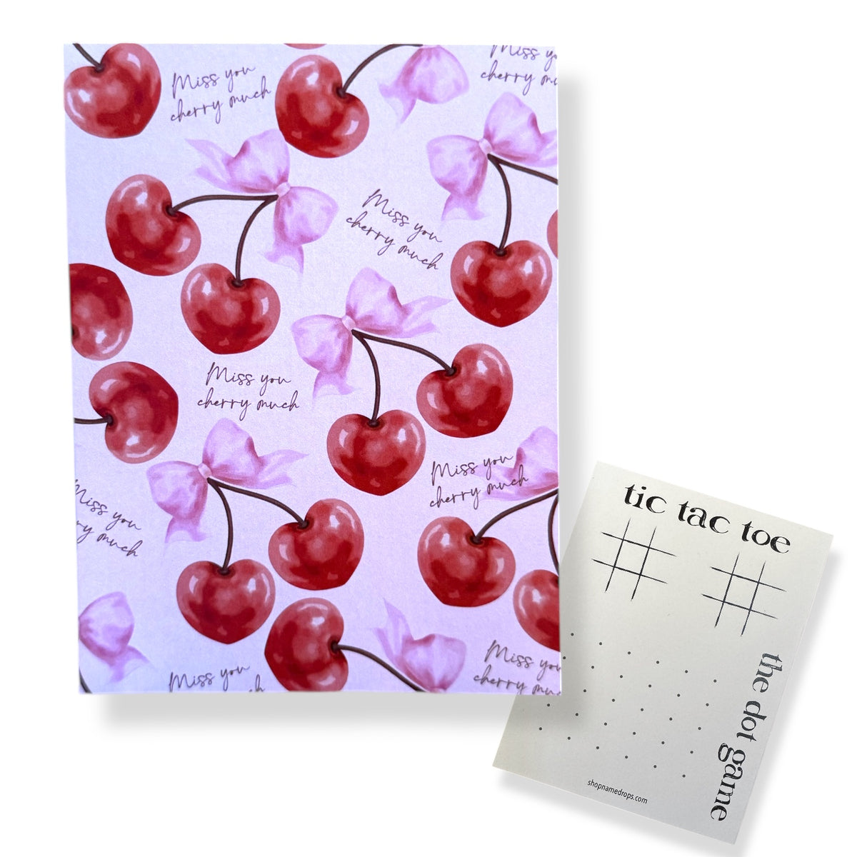 Bows and Cherries Camp Card - Bee Bee Designs