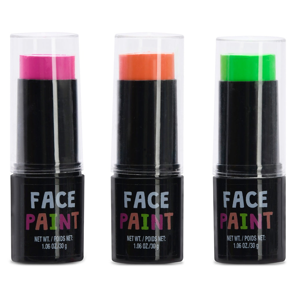 Face paint set with bold neon colors for camp fun and team spirit