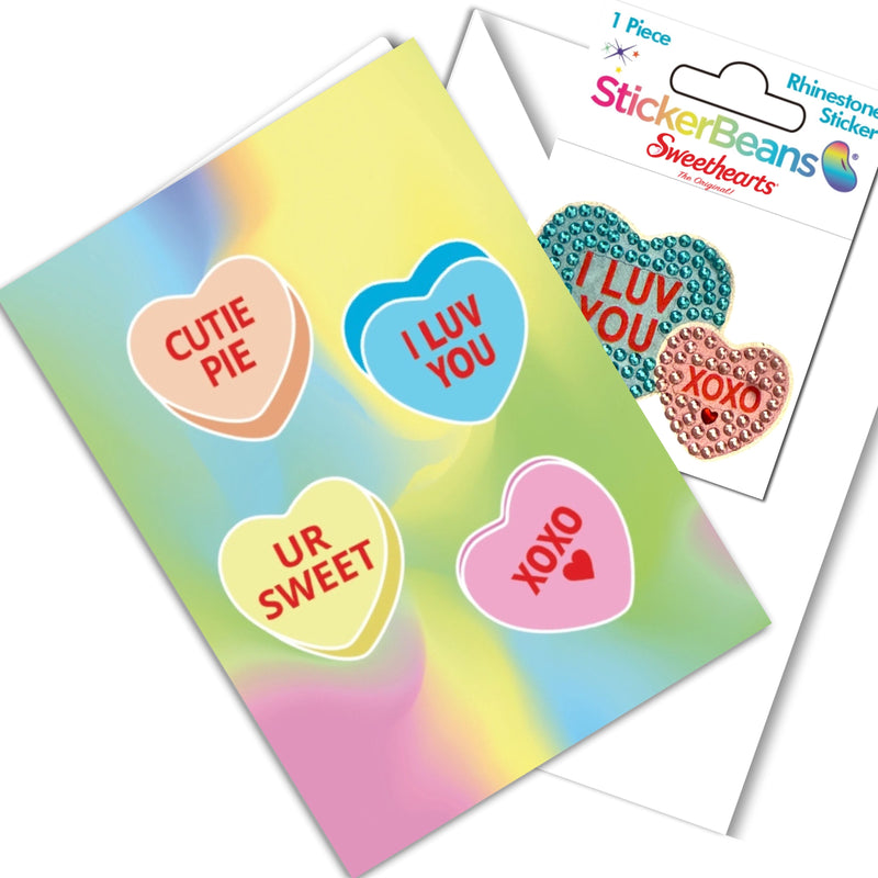 Sweethearts Stickerbean Card