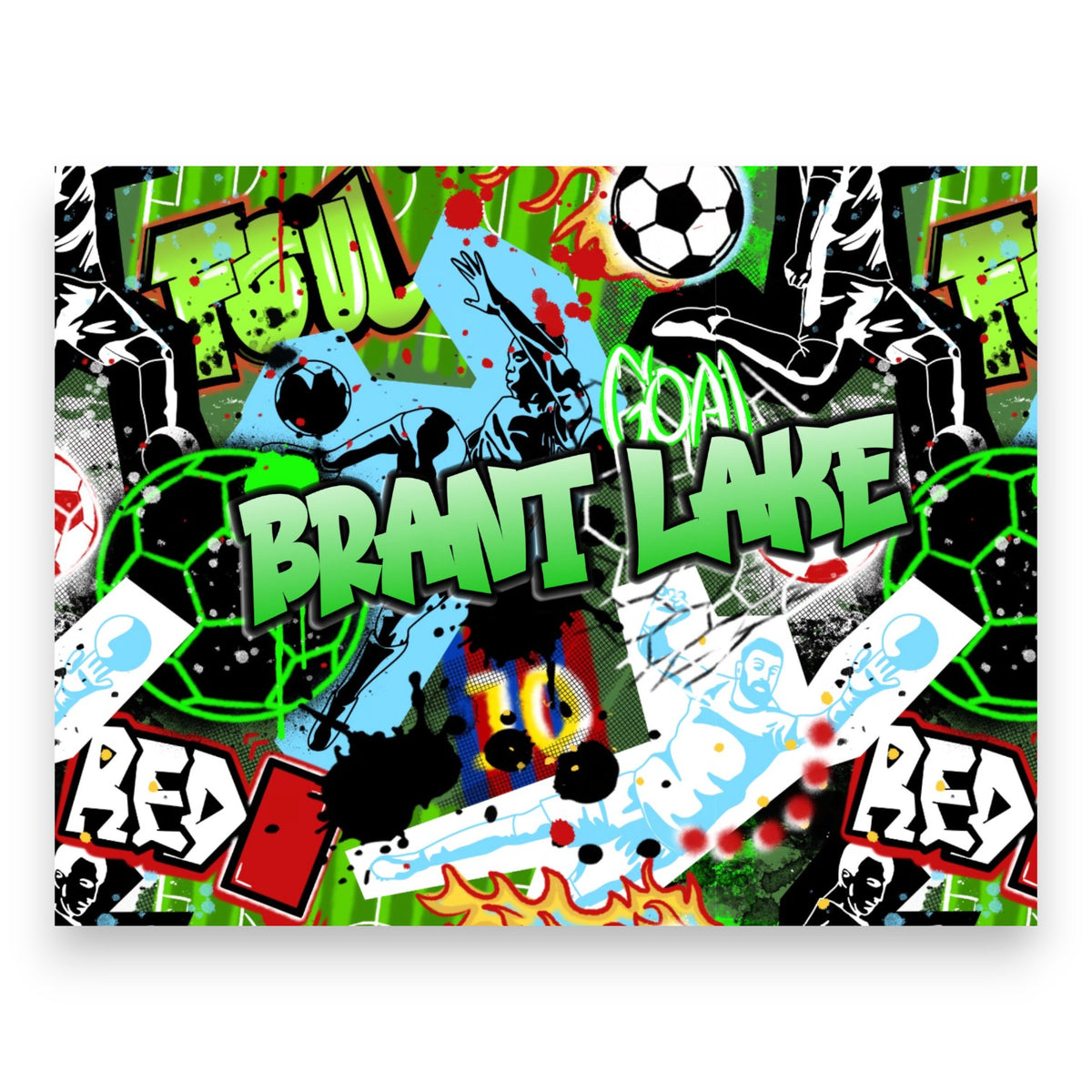 Graffiti Soccer Notecards Camp Notecards – letters FROM camp notecards (8 cards + 8 envelopes) for sleepaway/overnight camp by Bee Bee Designs