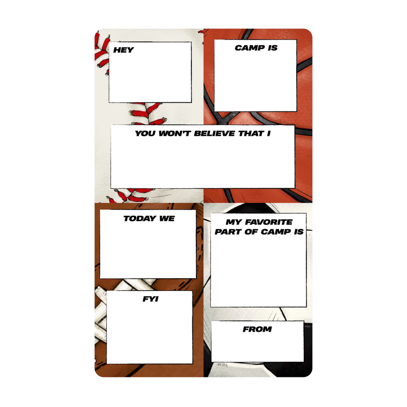 Square Sports Fill-In Notepad