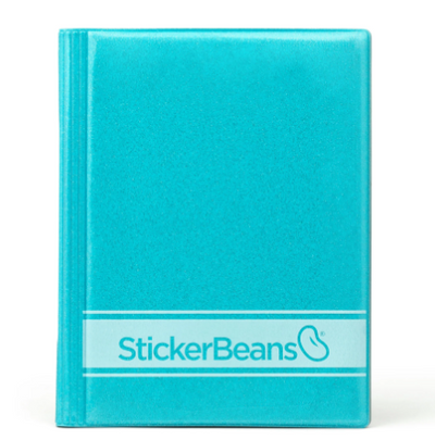 Turquoise Sticker Bean Book - Bee Bee Designs