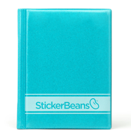 Turquoise Sticker Bean Book - Bee Bee Designs
