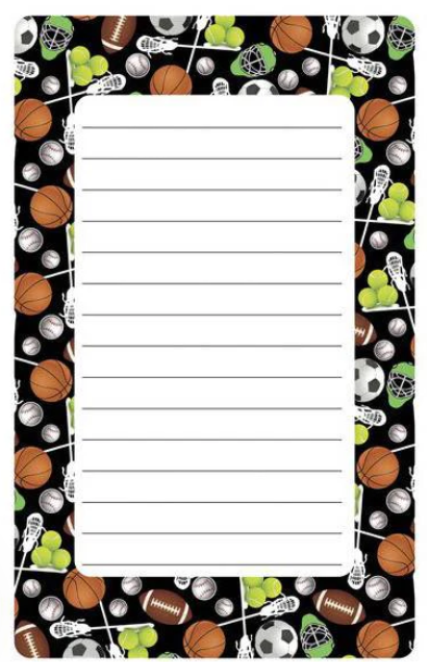 Multi Sports Lined Notepad