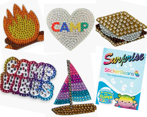 Campy Stickerbean Package – collectible StickerBean for trading + decorating at sleepaway or overnight camp by Bee Bee Designs