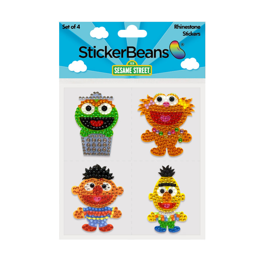 Sesame Street Pals Stickerbean Set of 4 - Bee Bee Designs