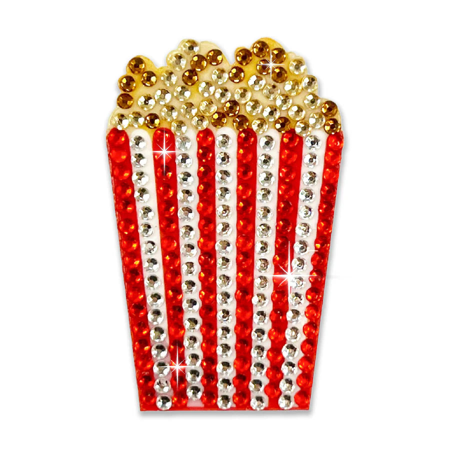 Popcorn Stickerbean – collectible StickerBean for trading + decorating at sleepaway or overnight camp by Bee Bee Designs