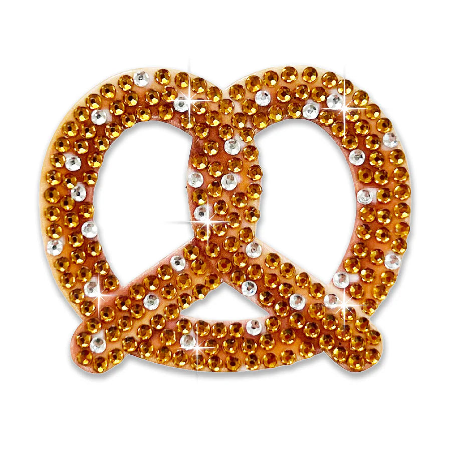 Pretzel Stickerbean – collectible StickerBean for trading + decorating at sleepaway or overnight camp by Bee Bee Designs