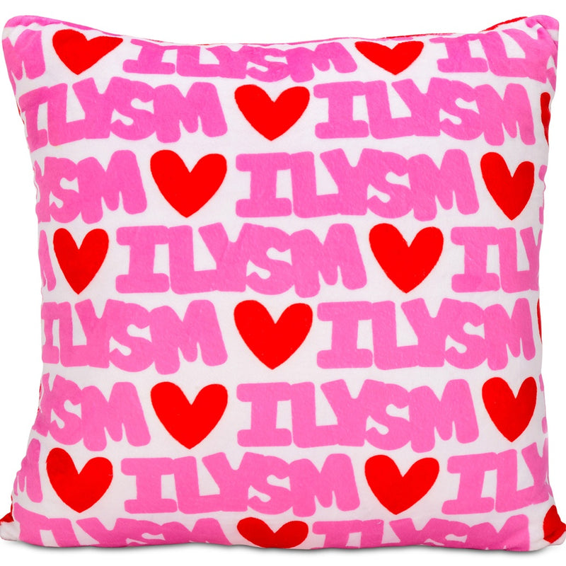 Theme ILYSM Heart Chenille Pillow