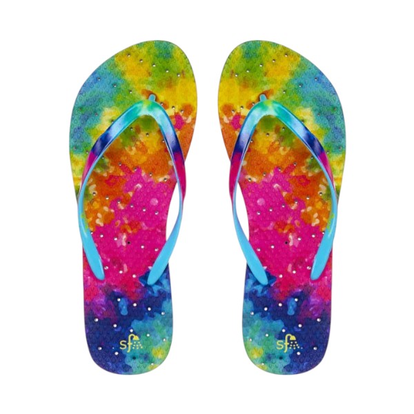 Rainbow Tie Dye Showaflops - Bee Bee Designs