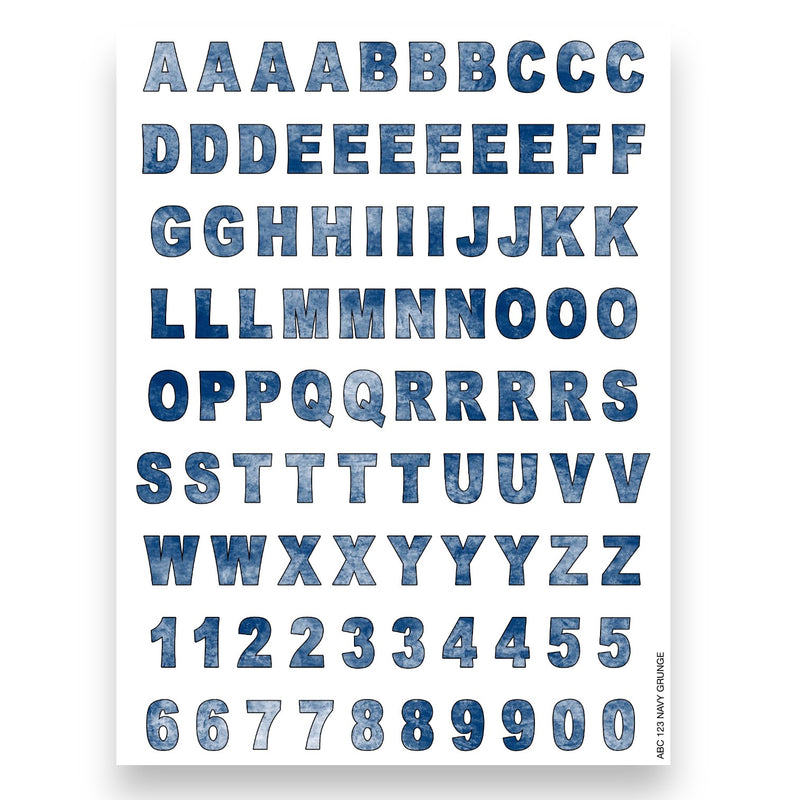 Navy Grunge Cling It Sheet