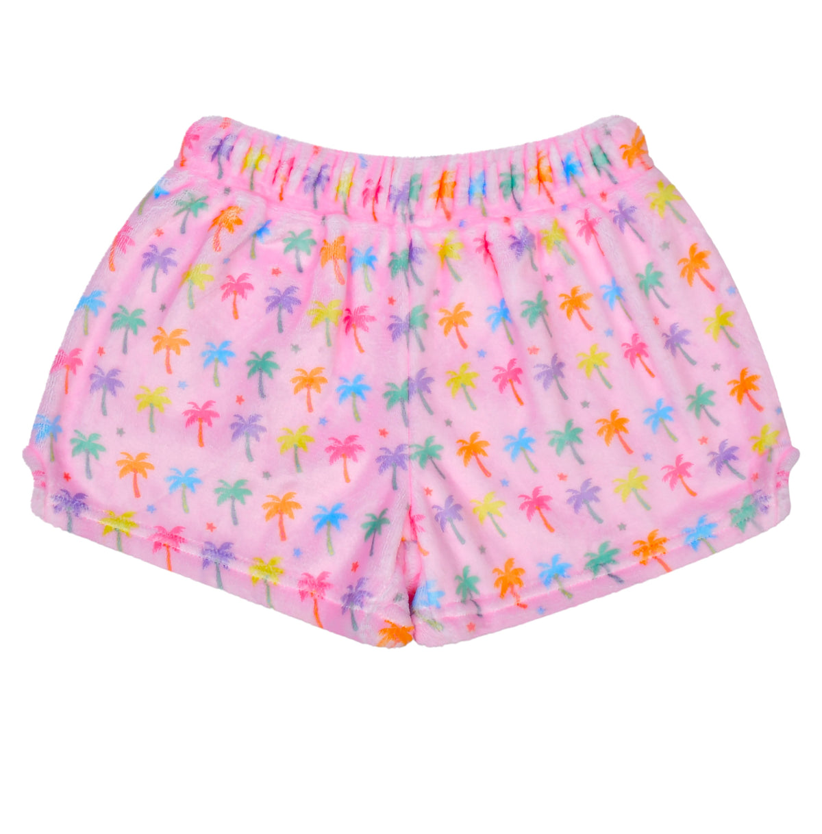 Palm Paradise Plush Shorts for kids at summer camp
