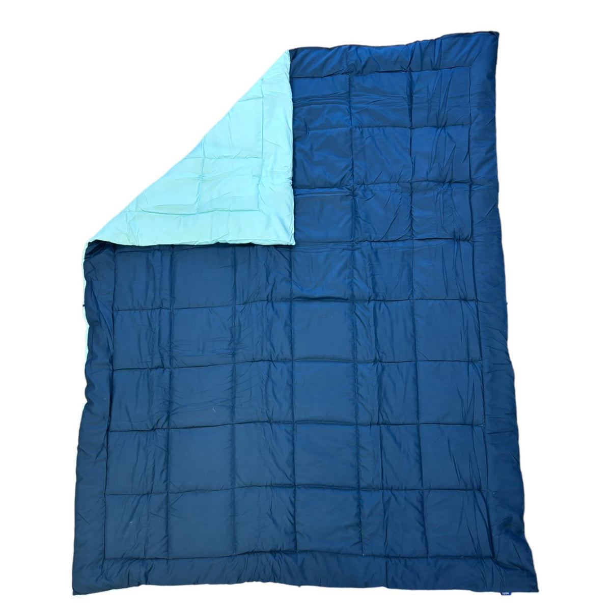 Deep Navy and Mint Reversible Comforter - Bee Bee Designs