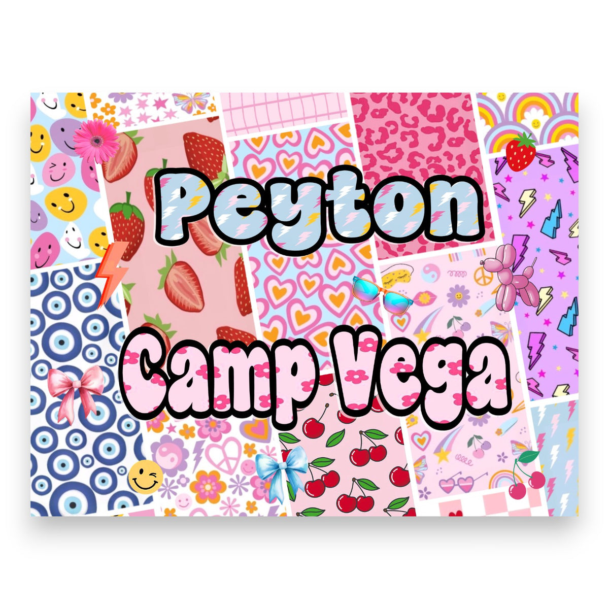 Pretty in Patches 🍒💕 Camp Notecards – letters FROM camp notecards (8 cards + 8 envelopes) for sleepaway/overnight camp by Bee Bee Designs