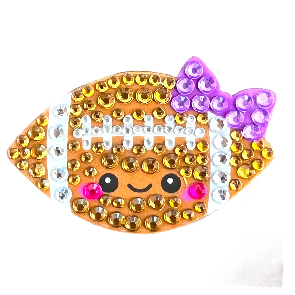 Brady the Football StickerBean – collectible StickerBean for trading + decorating at sleepaway or overnight camp by Bee Bee Designs