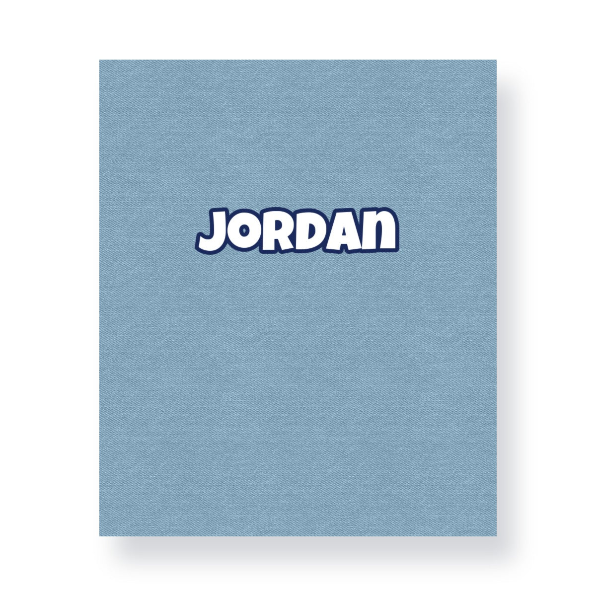 Denim Fuzzy Camp Blanket personalized with a name