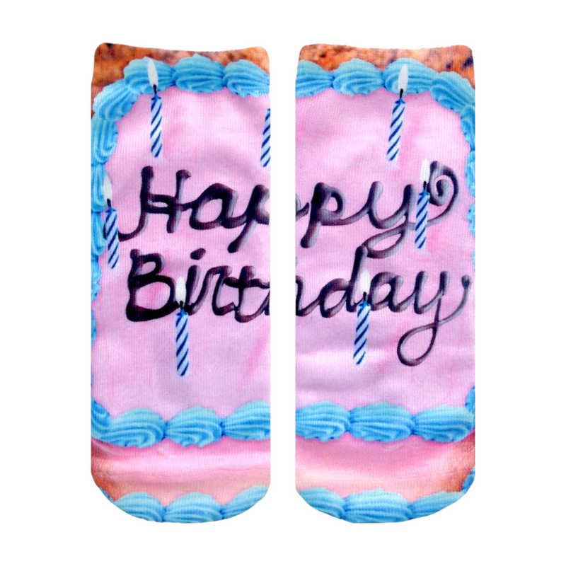 Birthday Cake and Candles Ankle Socks
