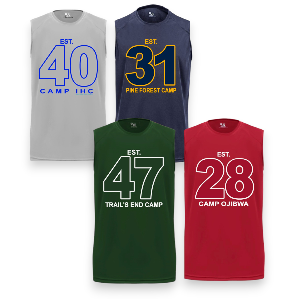 Camp Est Muscle Shirt - Bee Bee Designs