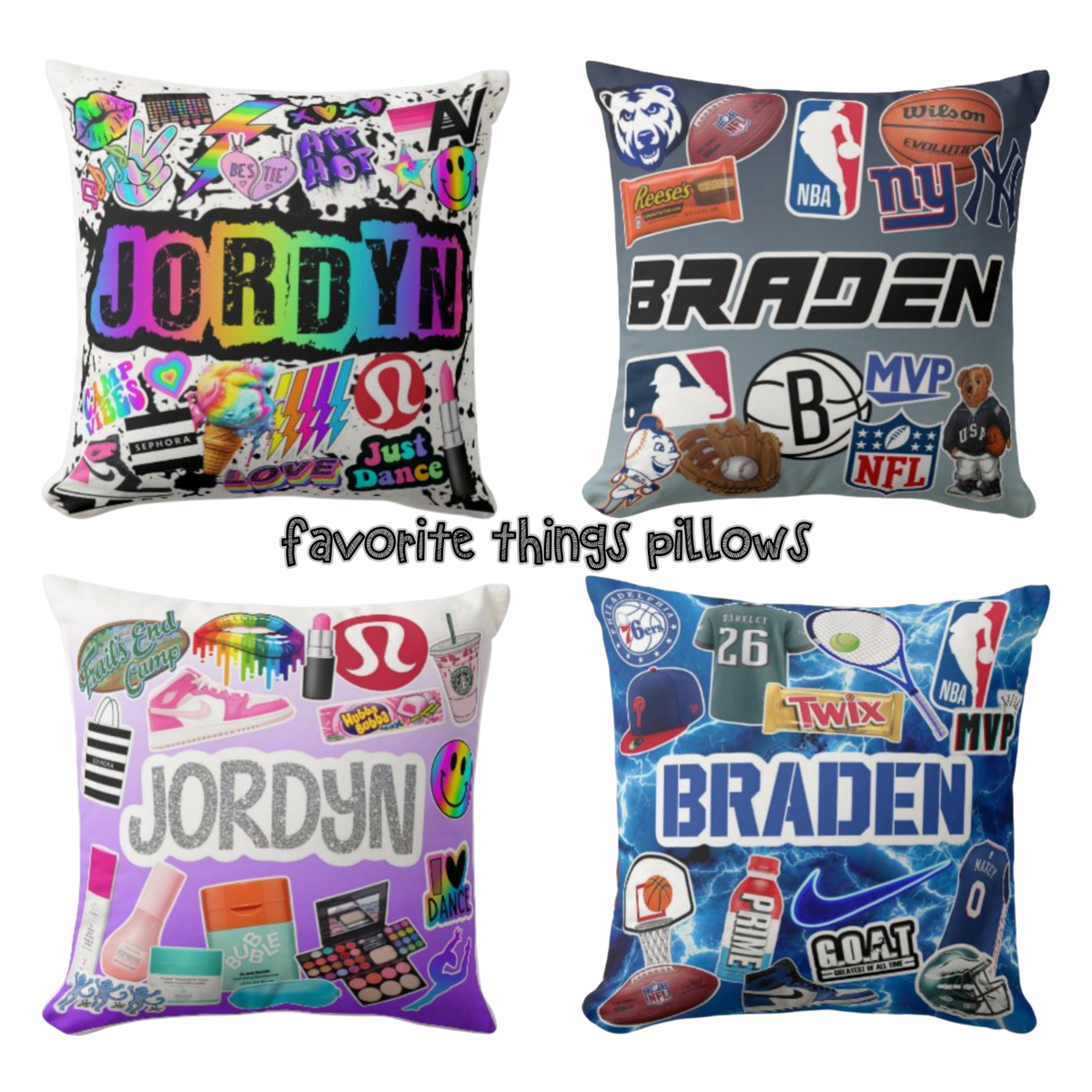 Favorite Things Pillow - Bee Bee Designs