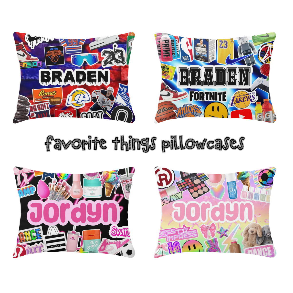 Favorite Things Fuzzy Pillowcase - Bee Bee Designs