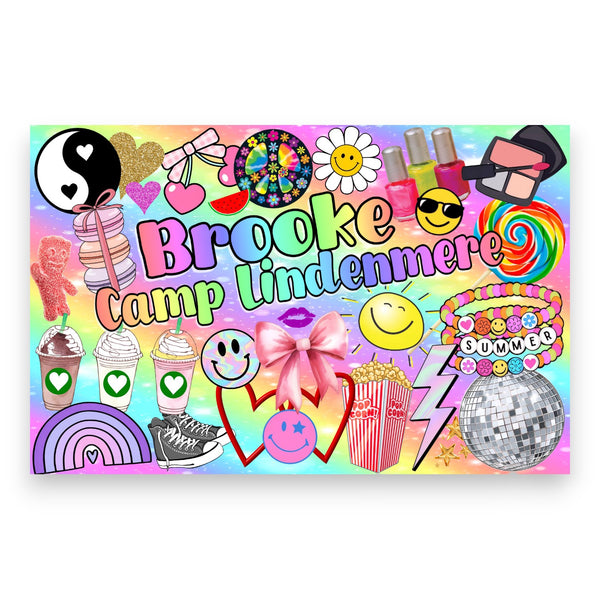 Pastel Girl Collage Camp Poster