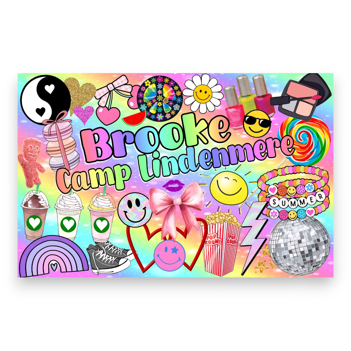 Pastel Girl Collage Camp Poster - Bee Bee Designs