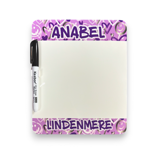 Graffiti Love Smiles Dry Erase Board