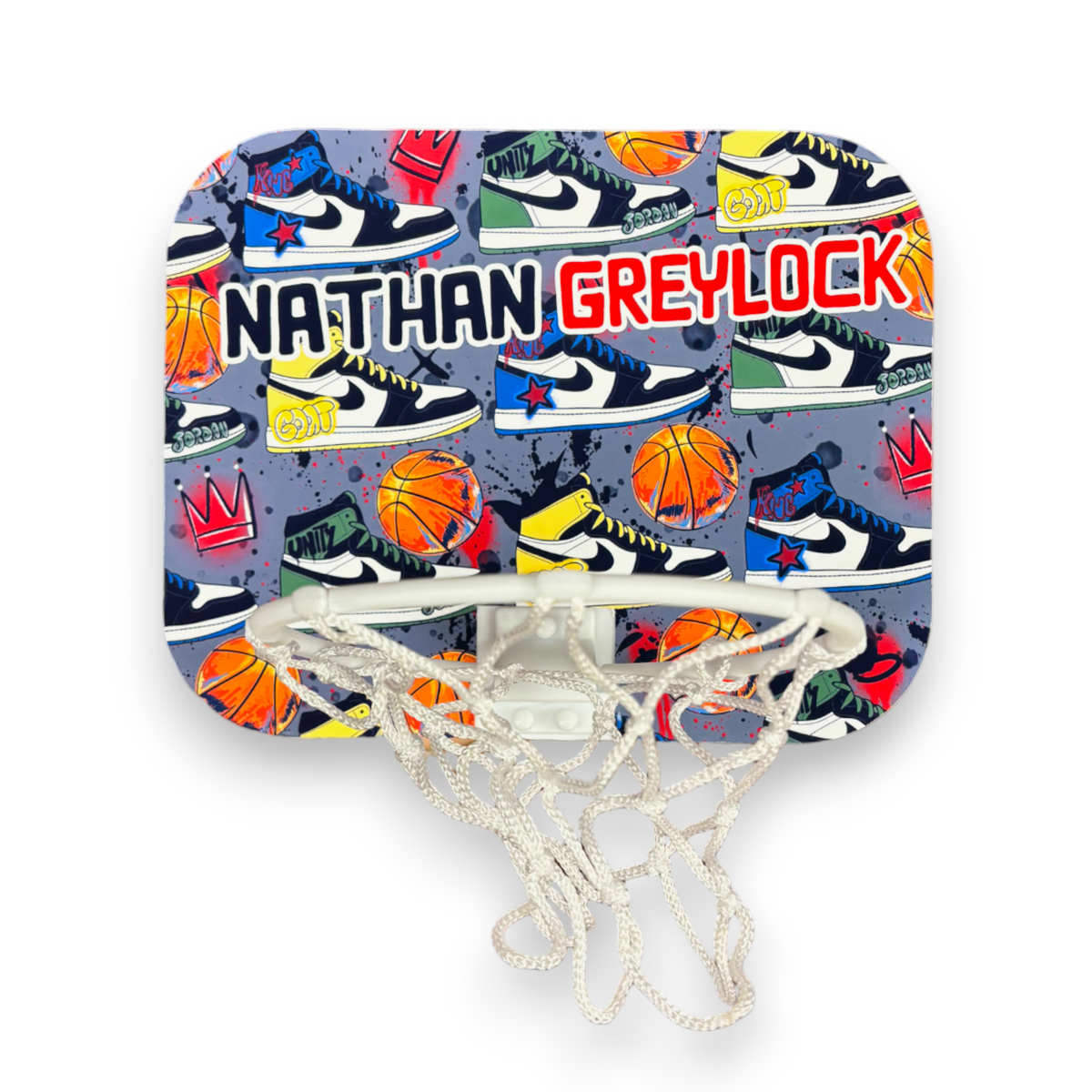 Graffiti Sneakers Basketball Hoop - Bee Bee Designs