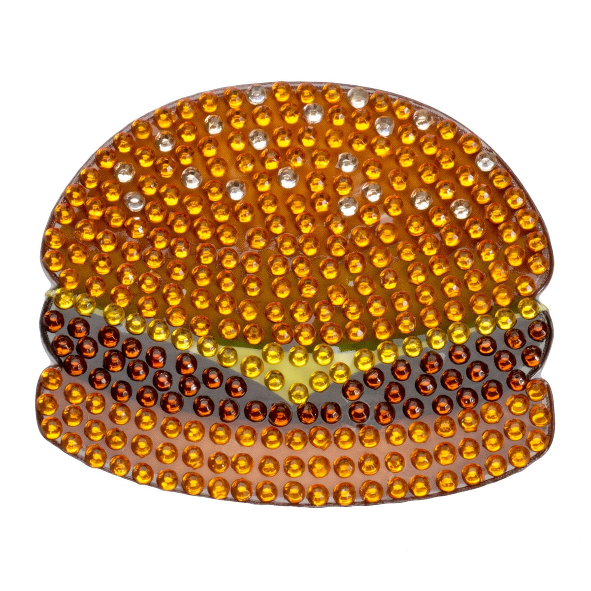Hamburger StickerBean – collectible StickerBean for trading + decorating at sleepaway or overnight camp by Bee Bee Designs