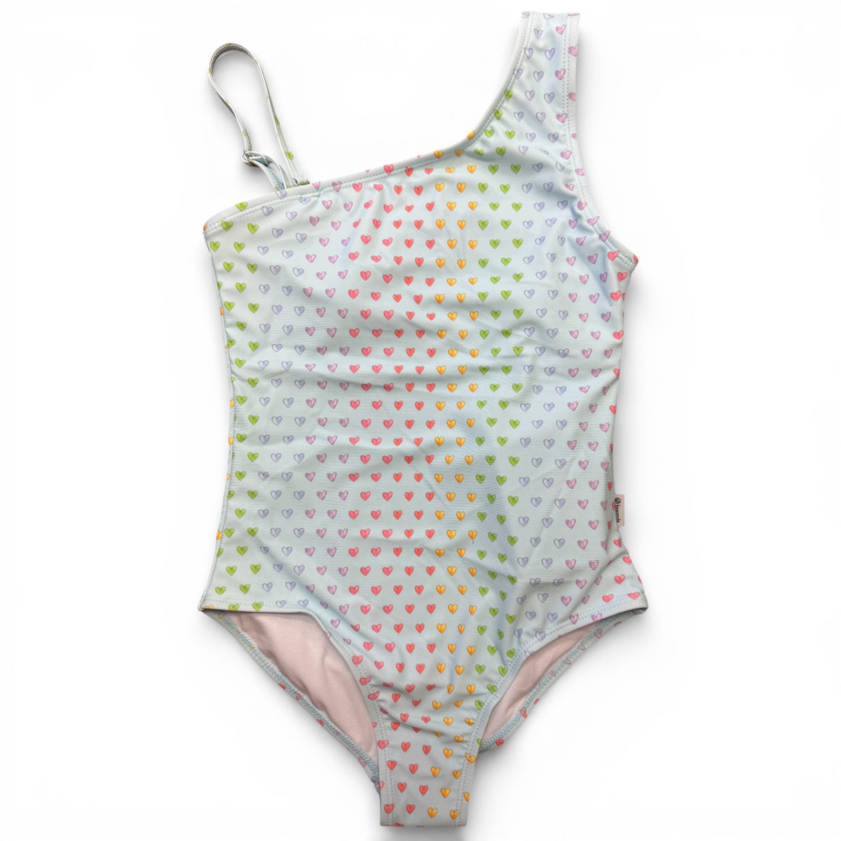 Love You Lots – Multicolor Heart Kids Swimsuit 🩷🌈